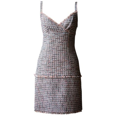chanel tweed mini dress